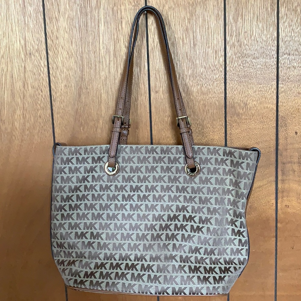 Michael Kors monogram brown tote